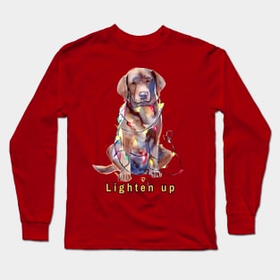 Lighten up Chocolate Labrador Long Sleeve T-Shirt